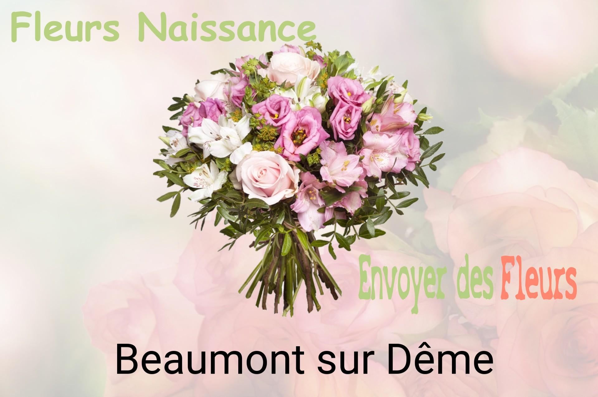 Bouquet de fleurs de naissance livré à Beaumont-sur-Dême