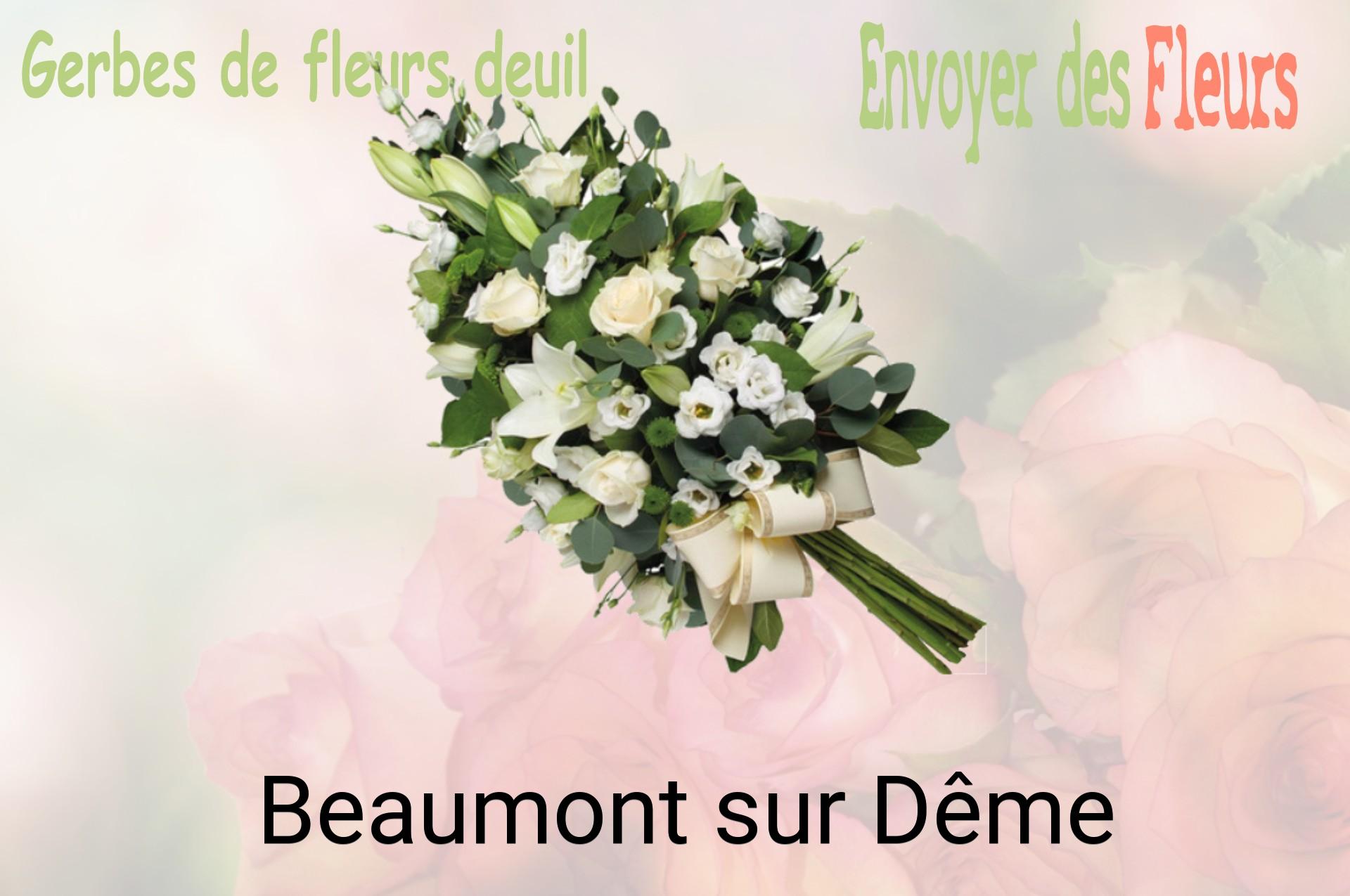 Gerbe de fleurs de deuil livrée à Beaumont-sur-Dême